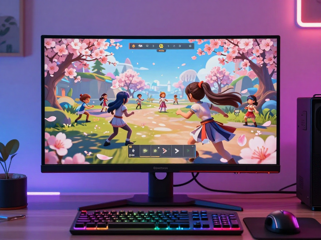 Female porn game hero engaging in vibrant online gaming environment, showcasing immersive graphics and community.