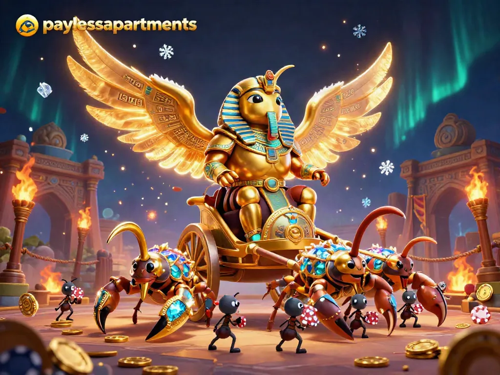 Experience thrilling wins at paylessapartments with a vibrant casino scene featuring unique characters.